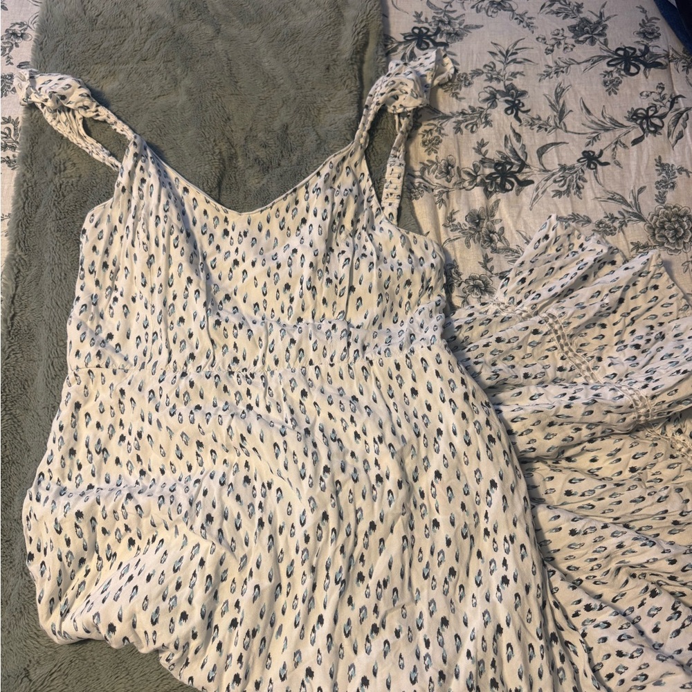 Japna Cream and Black Maxi Dress